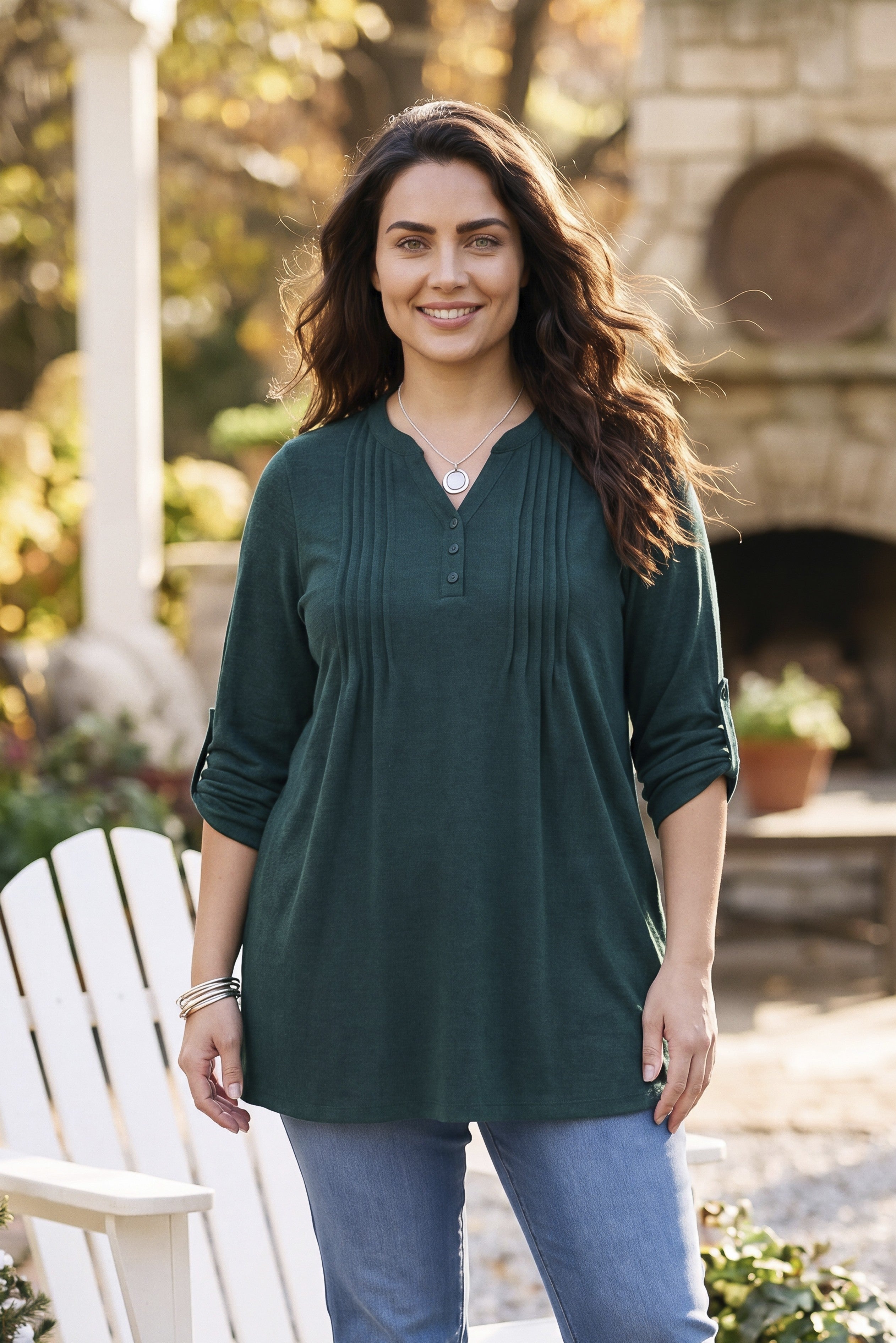 Impossibly Soft Half-Button Swing Top image number 0