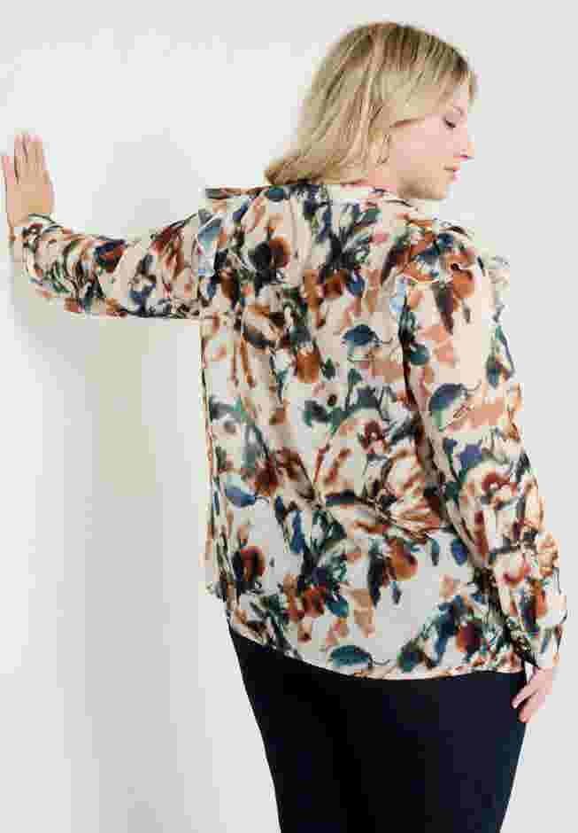 Ruffle Button-Down Blouse image number 1