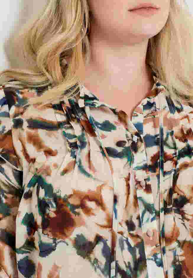 Ruffle Button-Down Blouse image number 3