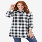 Plaid Knit Tunic With Collar image number null