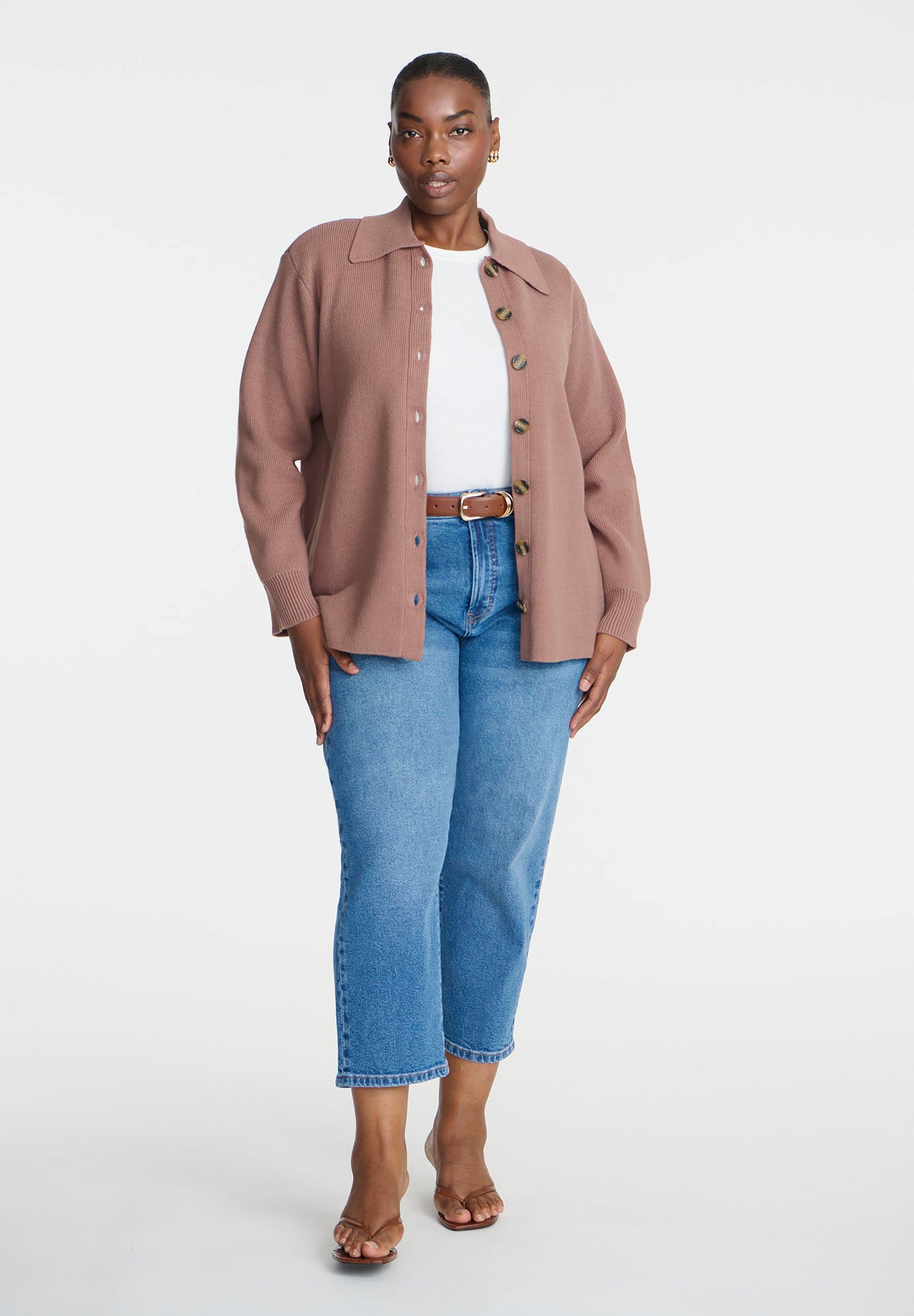 Collared Cardigan Sweater image number 2