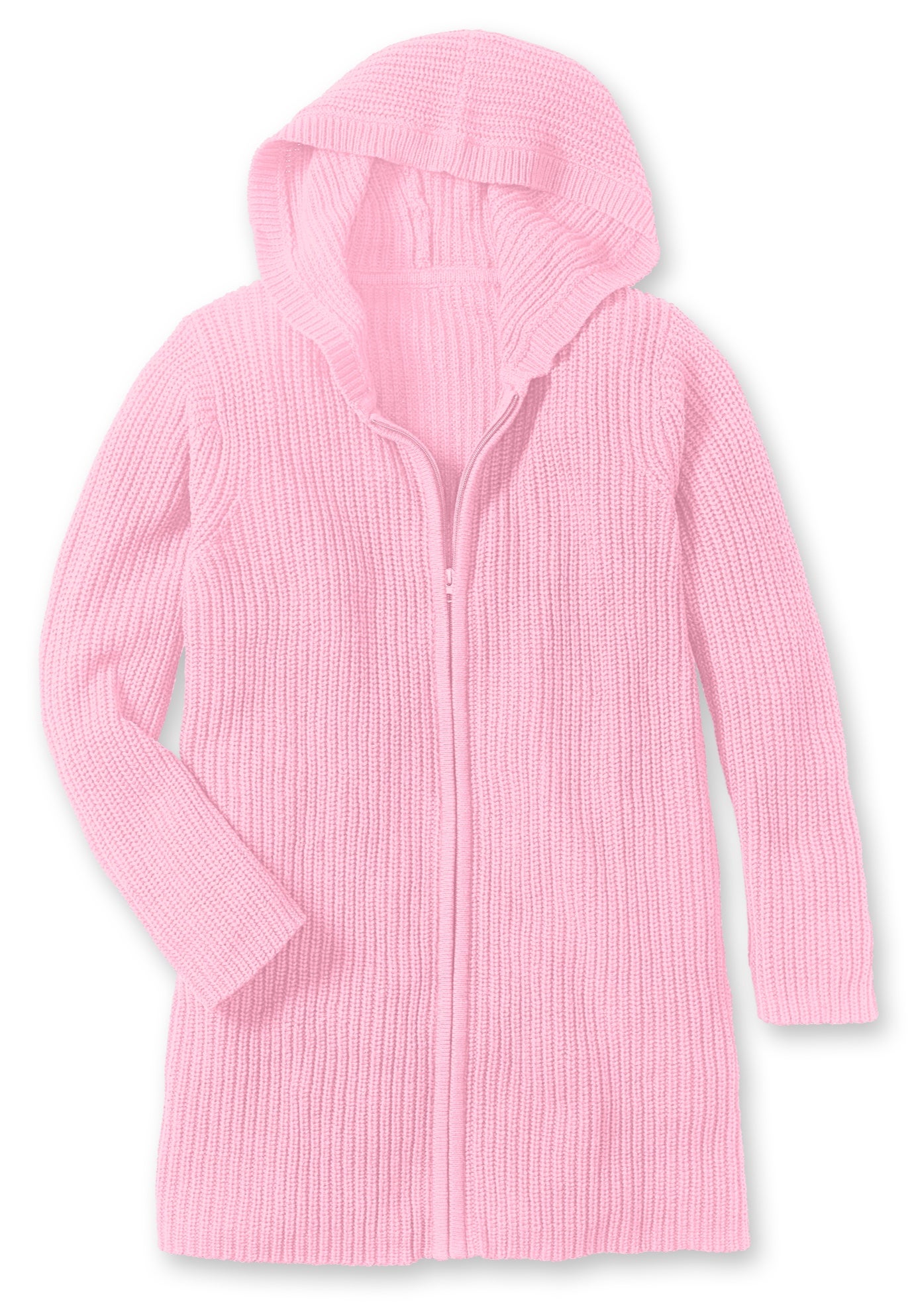 Hoodie Shaker Cardigan Sweater image number 1