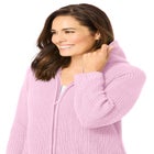 Hoodie Shaker Cardigan Sweater image number null