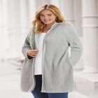 Hoodie Shaker Zipper Cardigan Sweater image number 0