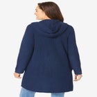 Hoodie Shaker Zipper Cardigan Sweater image number null