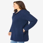 Hoodie Shaker Zipper Cardigan Sweater image number null