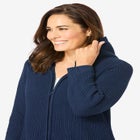 Hoodie Shaker Zipper Cardigan Sweater image number null