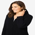 Hoodie Shaker Cardigan Sweater image number null