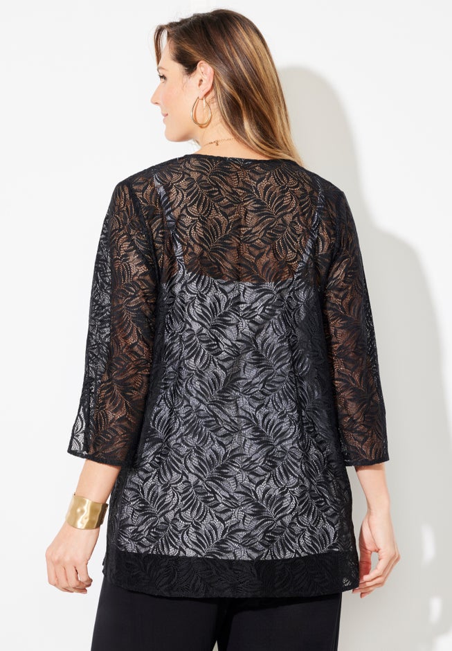 AnyWear Lace Cardigan image number 1