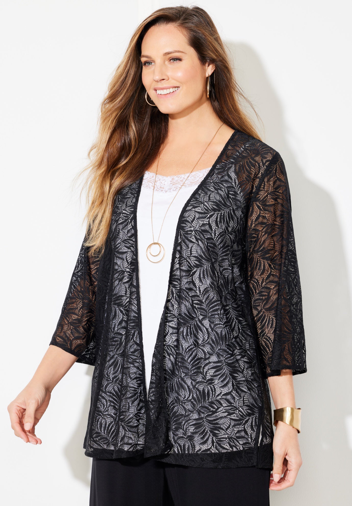 AnyWear Lace Cardigan image number 2
