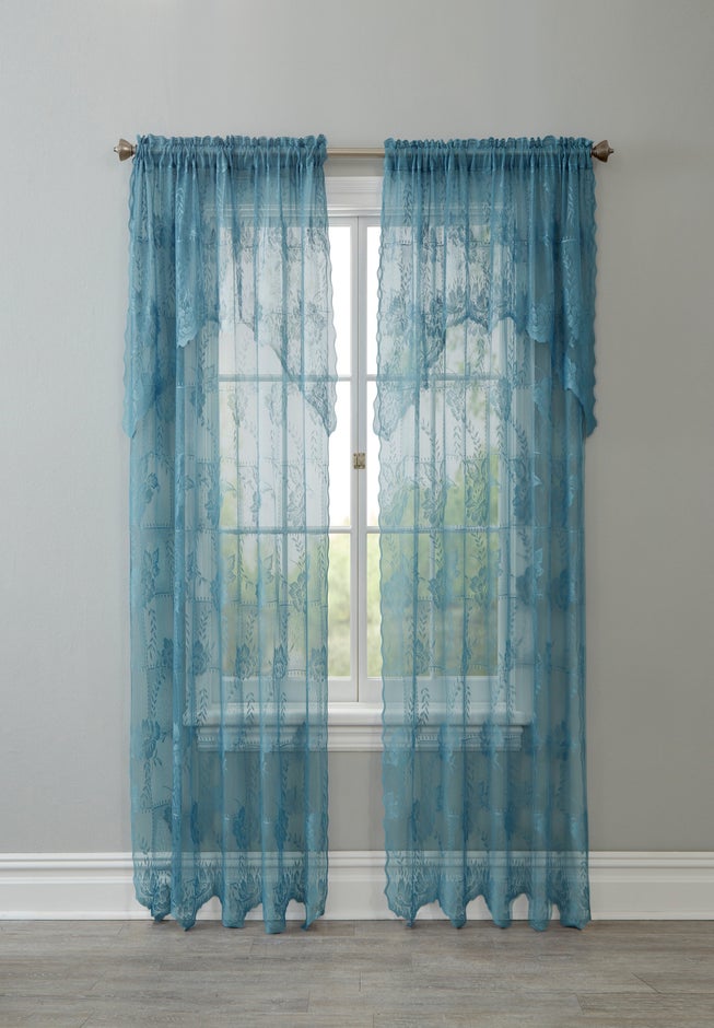 Ella Floral Lace Panel with Attached Valance image number 2