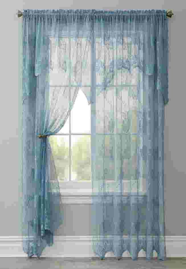 Ella Floral Lace Panel with Attached Valance image number 0