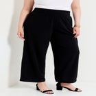 Cropped Wide-Leg Knit Pants image number null