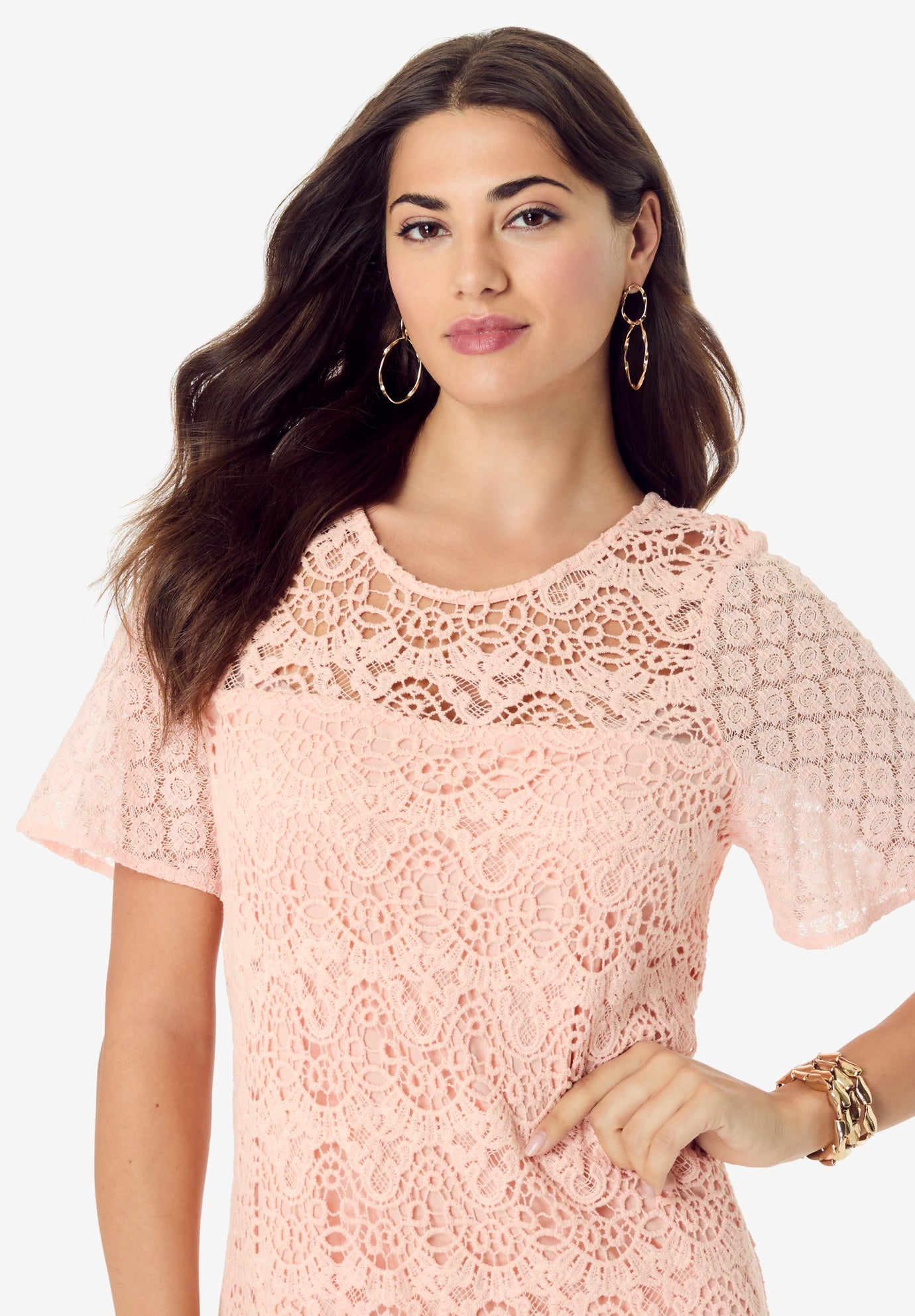 Crochet Lace Maxi Dress image number 3