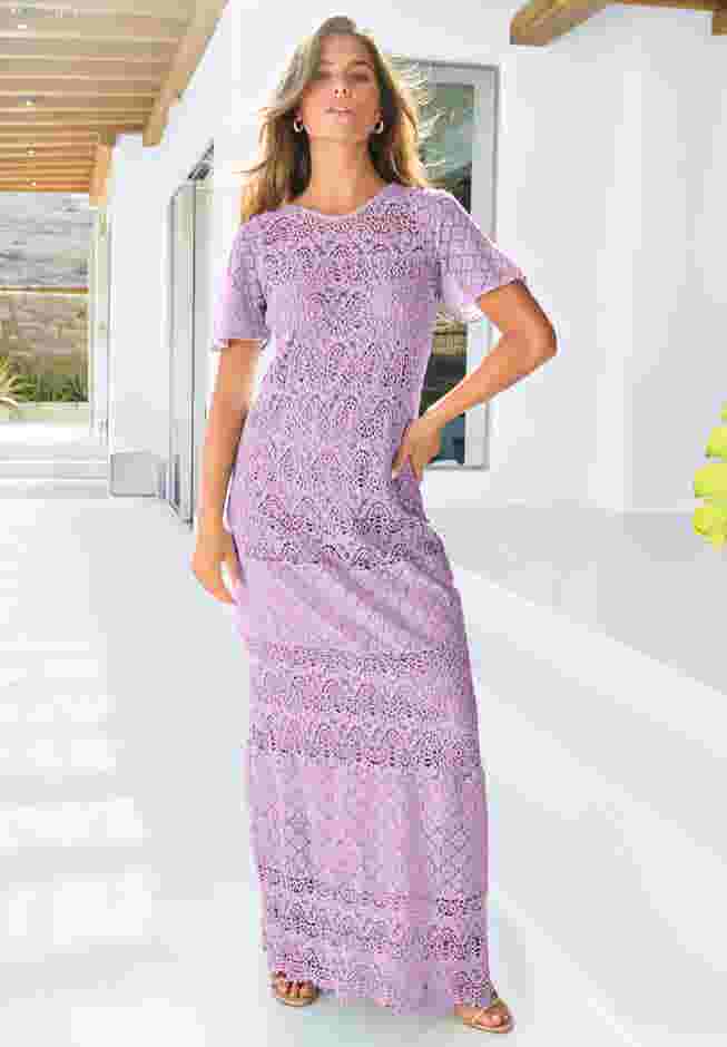 Crochet Lace Maxi Dress image number 0
