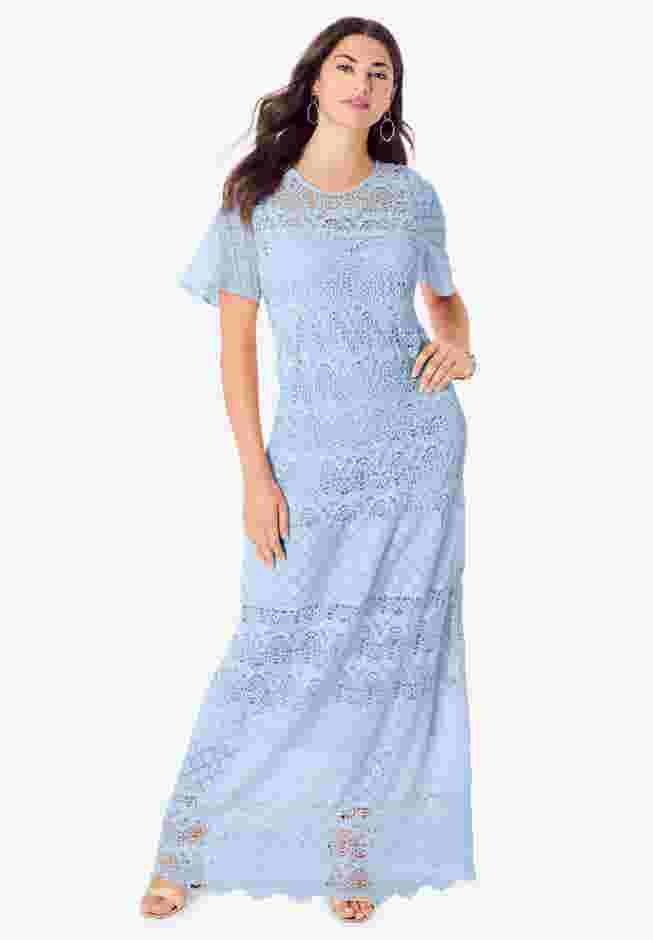 Crochet Lace Maxi Dress image number 0