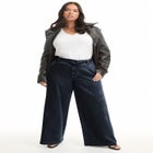 Curvie Fit High-Waisted Wide-Leg Utility Jean image number null