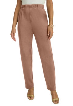 Soft Ease Cotton Knit Straight-Leg Pant
