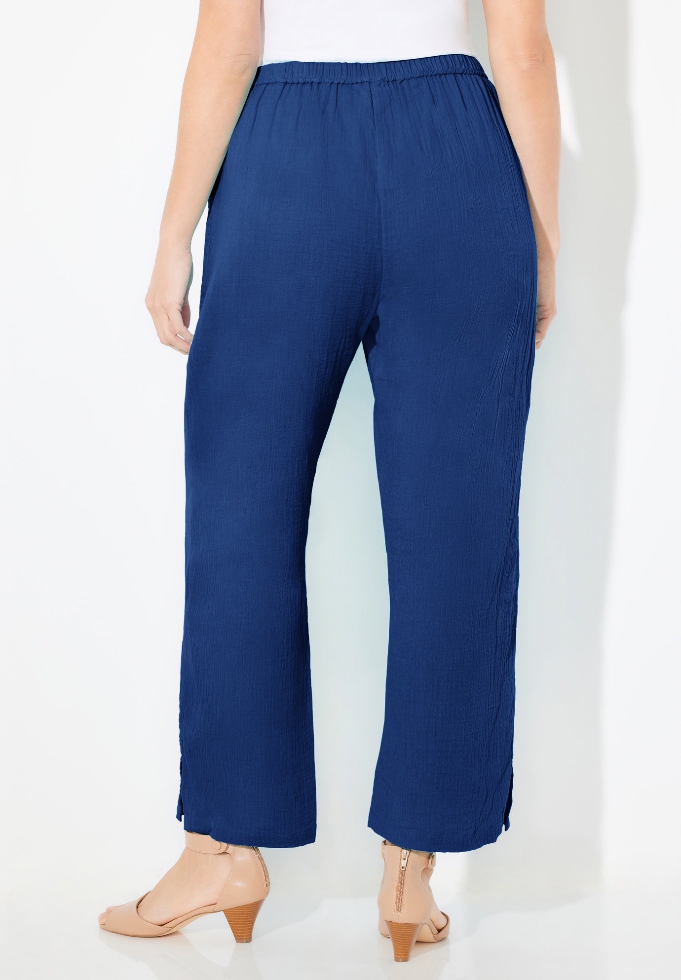 AnyWear Pucker Cotton Wide Leg Pant image number 1