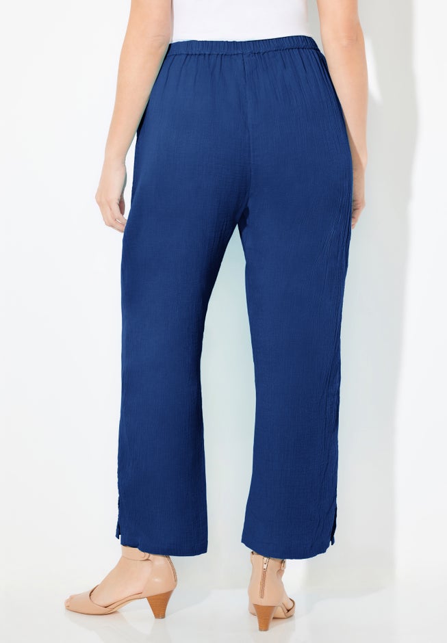 AnyWear Pucker Cotton Wide Leg Pant image number 1