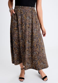 Soft Ease Cotton Knit Swing Skirt