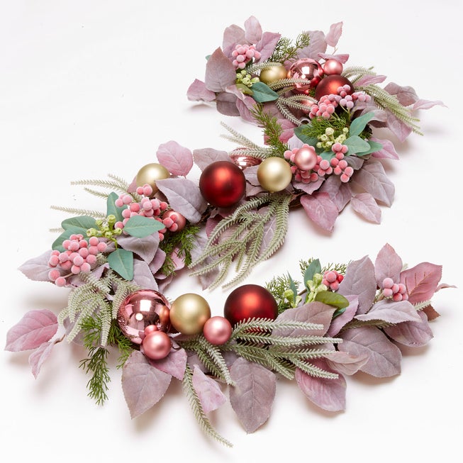 6’ Blush Christmas Garland image number 0