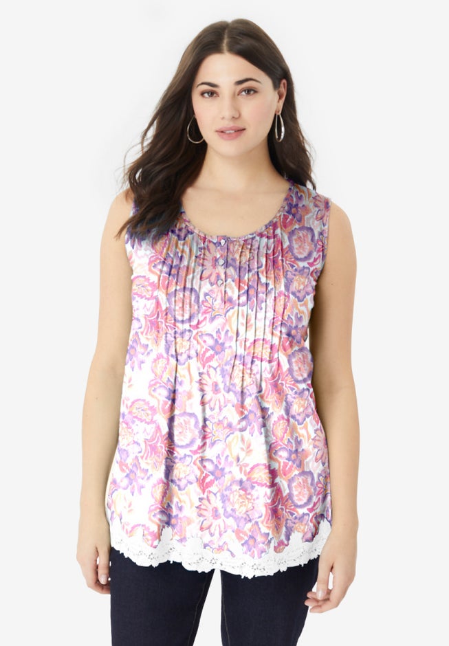 Ombre Lace Tank image number 0