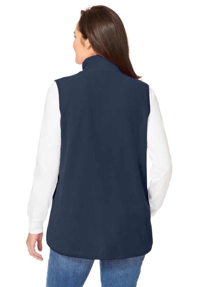 Zip-Front Microfleece Vest image number 1