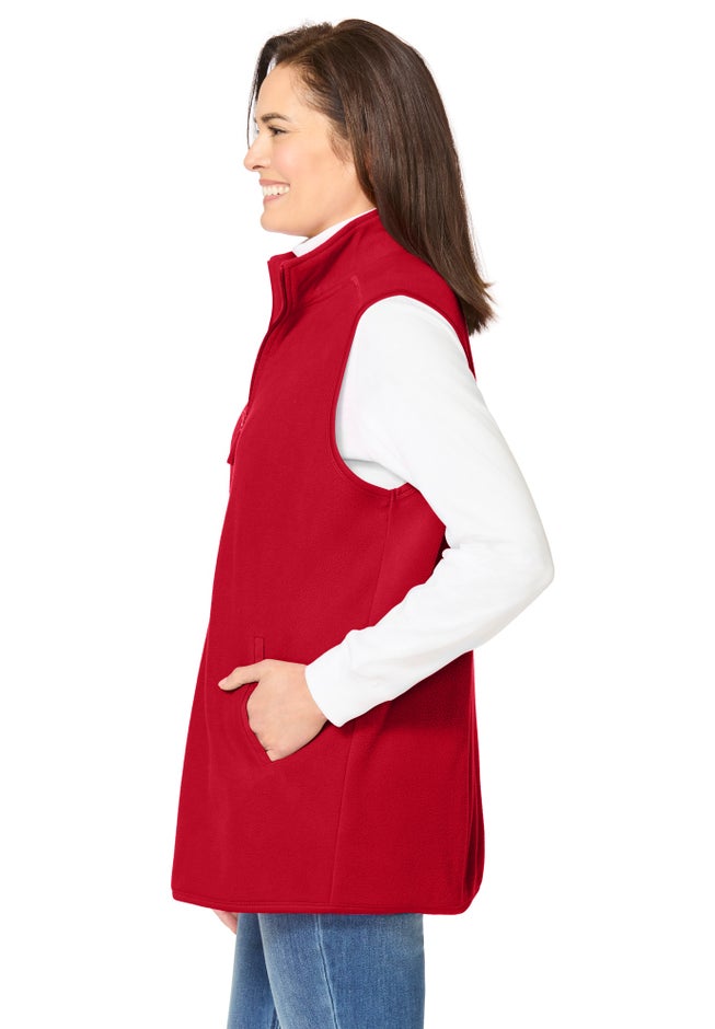 Zip-Front Microfleece Vest image number 2