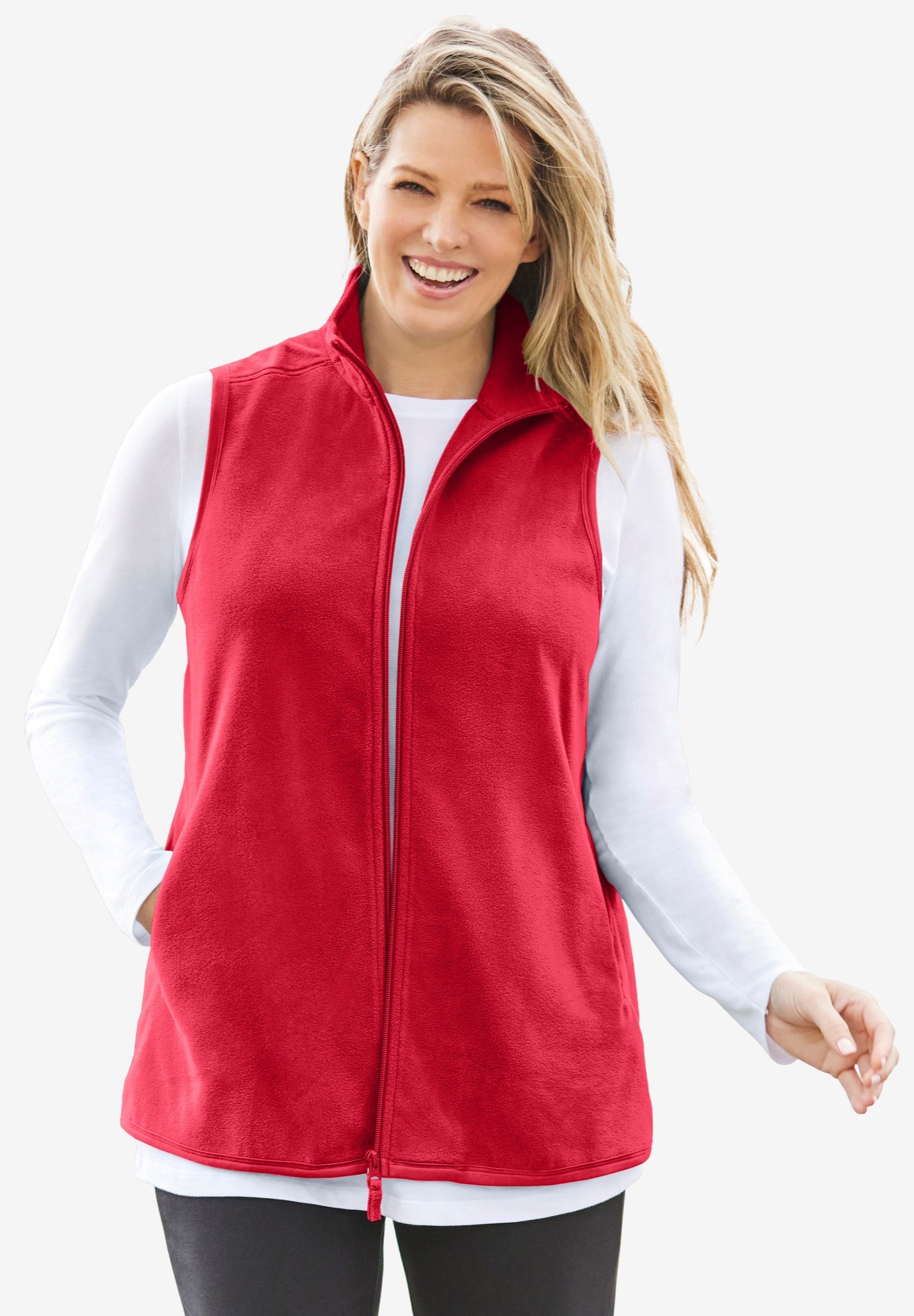 Zip-Front Microfleece Vest image number 0