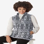 Zip-Front Microfleece Vest image number null