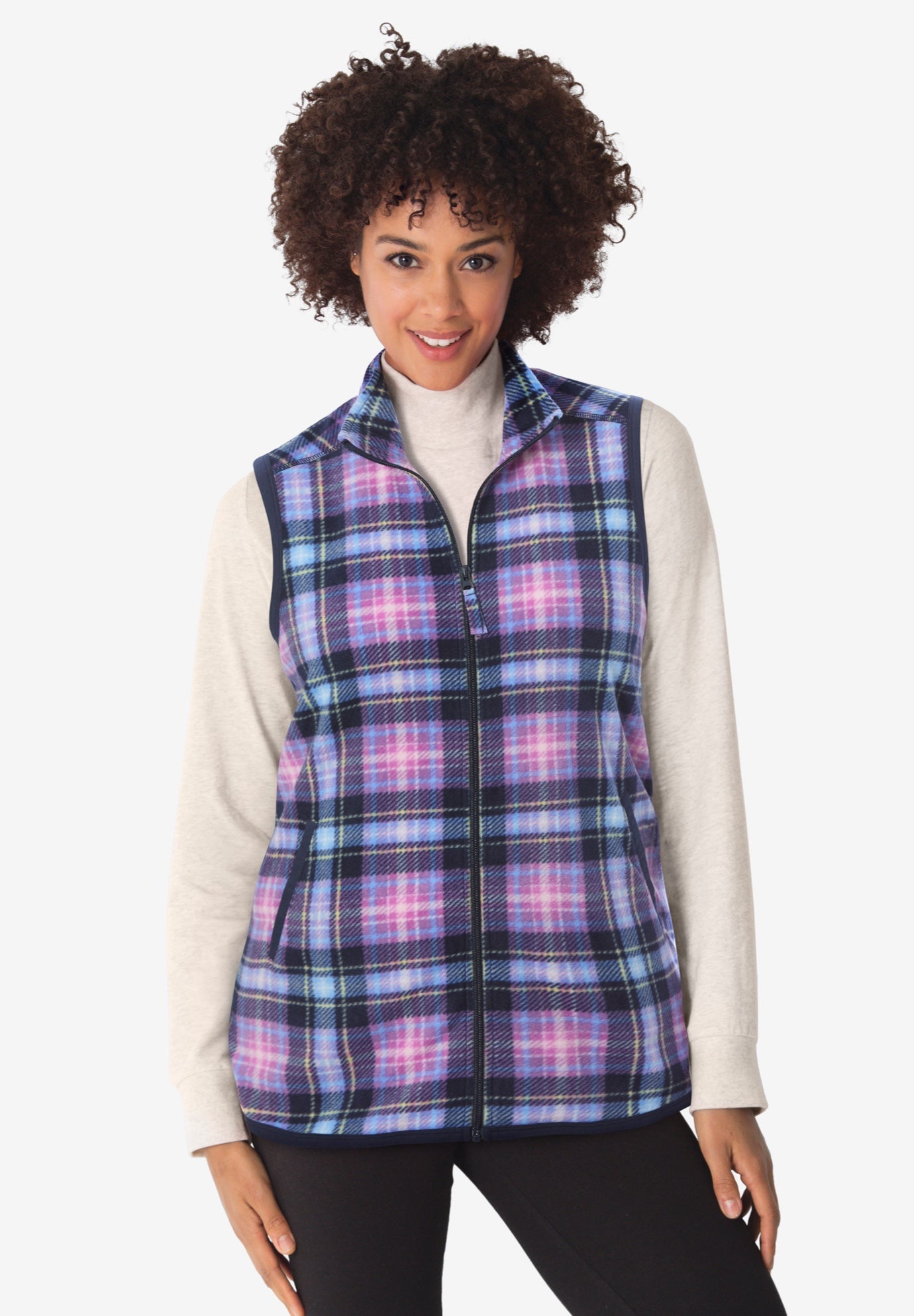 Zip-Front Microfleece Vest image number 1