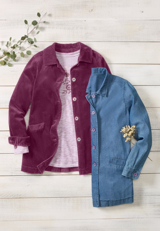 Pleat-Back Corduroy Jacket image number 2