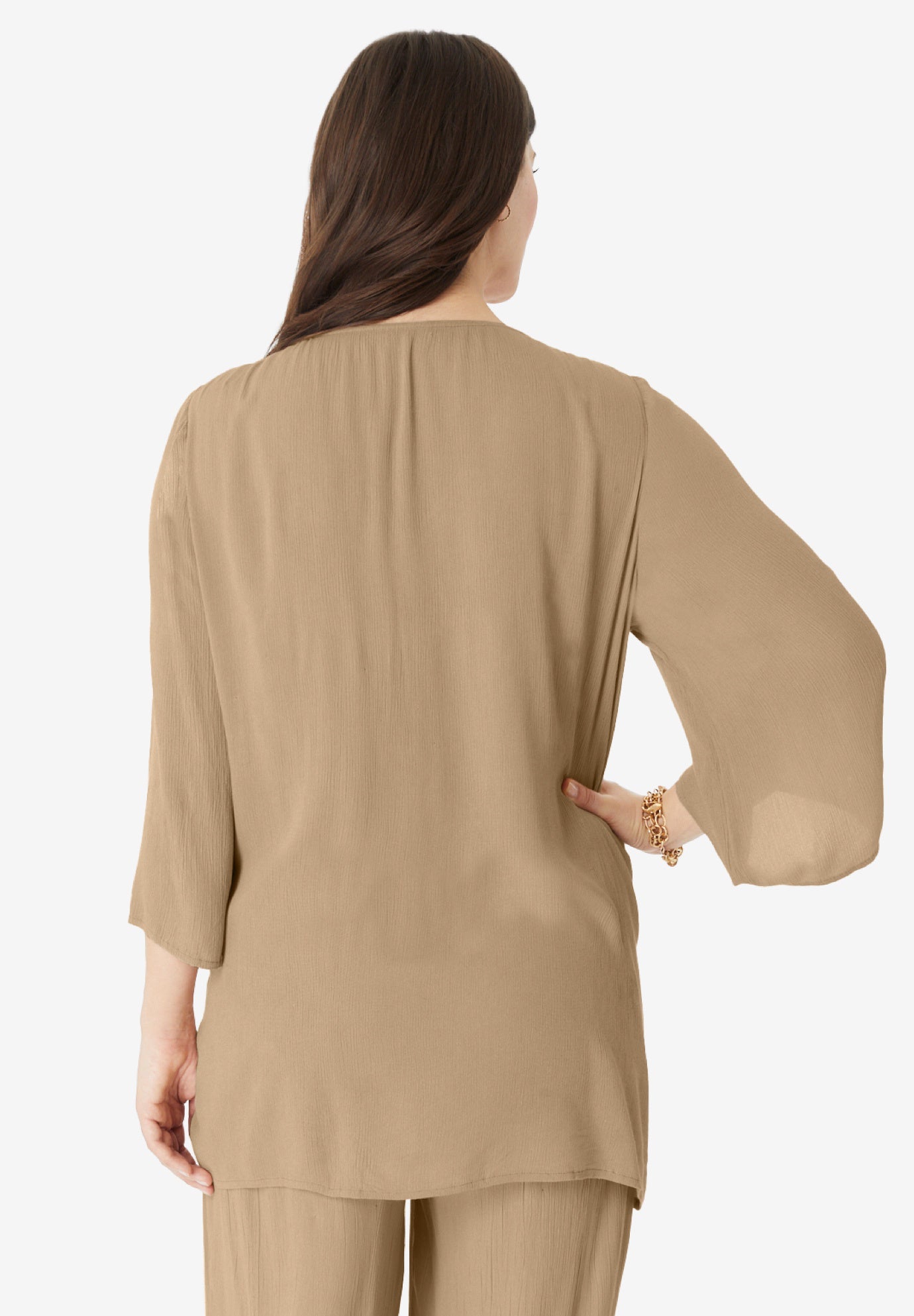 Hand Crinkled Embellished Tunic image number 1