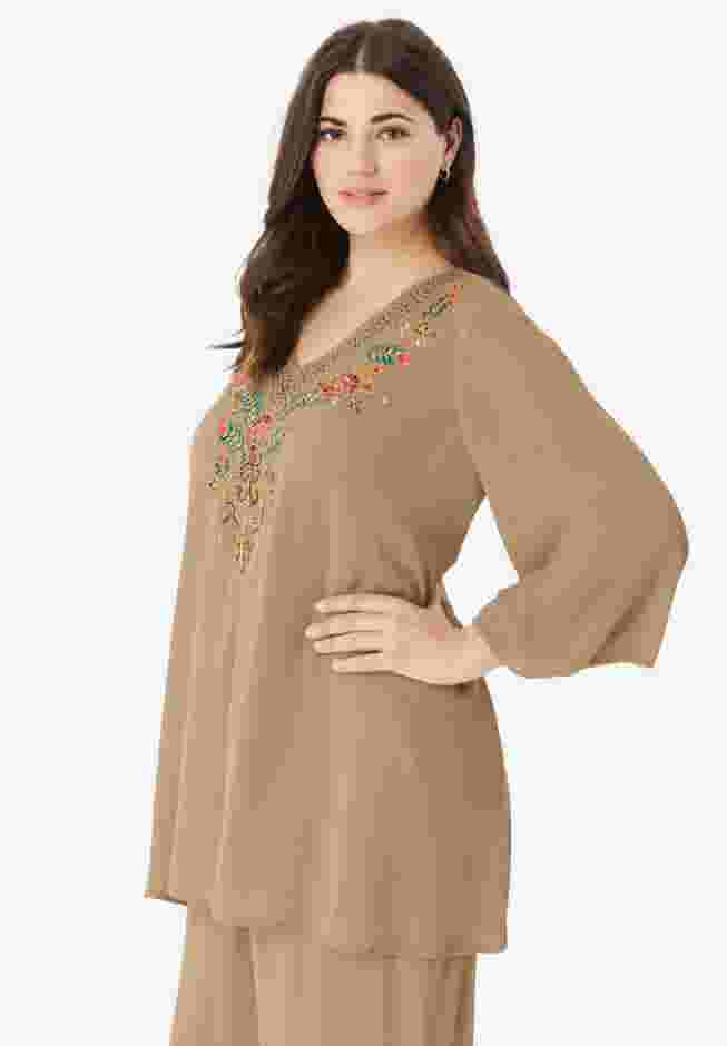 Embellished Crinkle Tunic image number 2