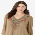 Hand Crinkled Embellished Tunic image number null