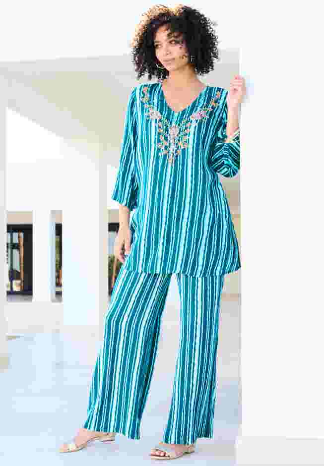 Embellished Crinkle Tunic image number 4