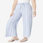 Plus Size Linen Wide-Leg Pant image number null