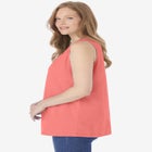 Smocked Henley Tank Top image number 2