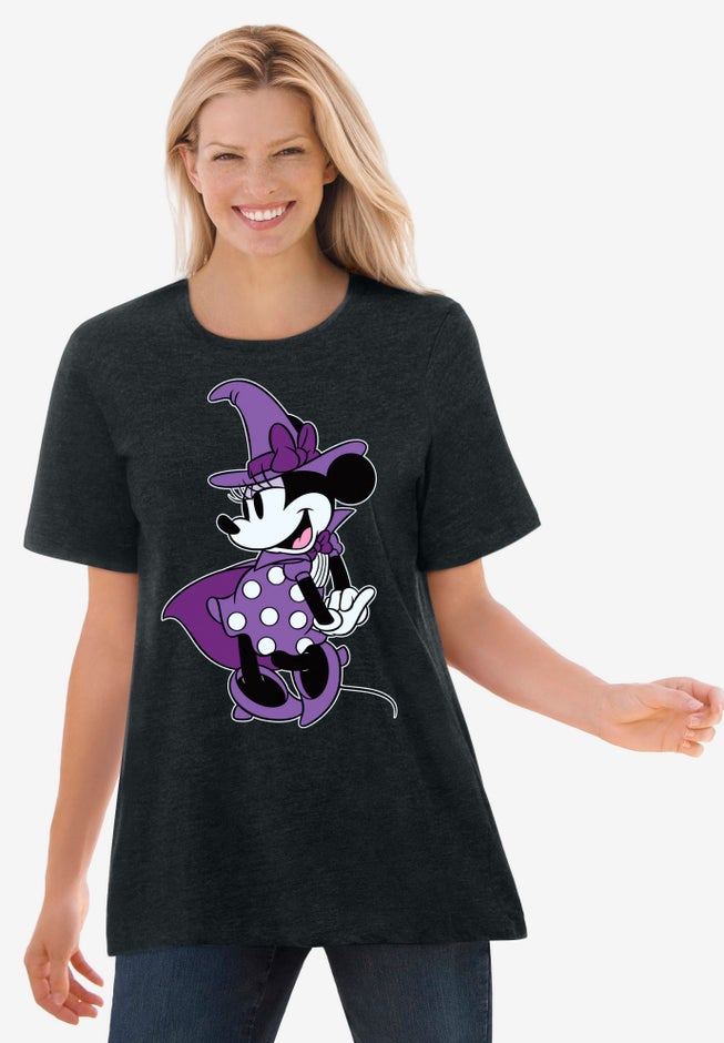 Disney Heather Charcoal Minnie Witch Tee image number null