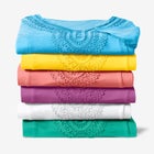 Rounded V-Neck Crochet Tunic image number null