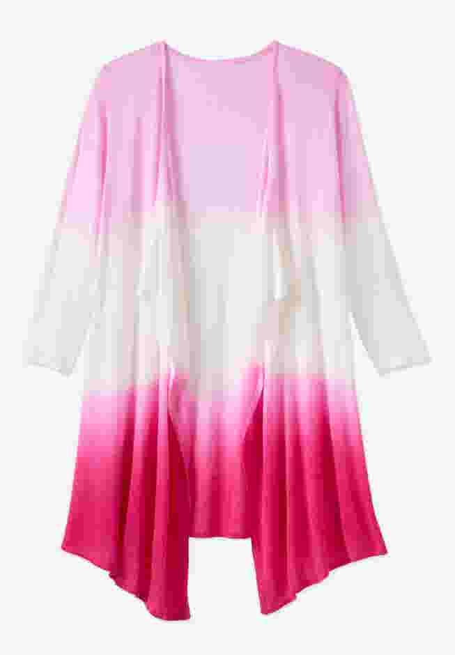 Lightweight Ombrè Open Front Cardigan image number 3