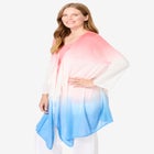 Lightweight Ombr&egrave; Open Front Cardigan image number null
