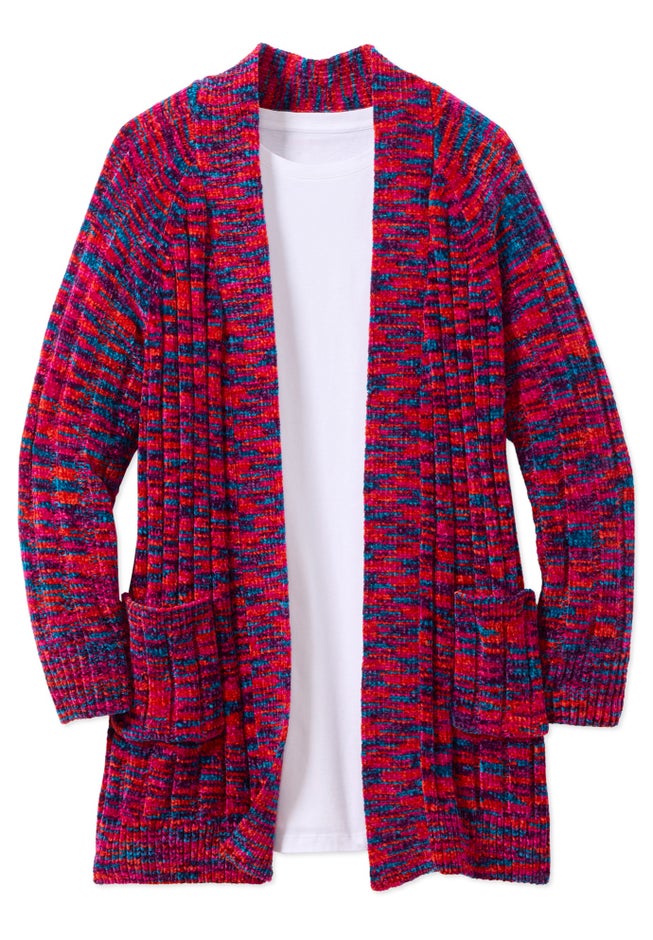 Open Front Chenille Cardigan image number 1