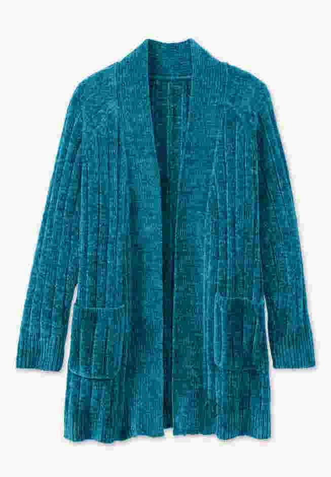 Open Front Chenille Cardigan image number 1