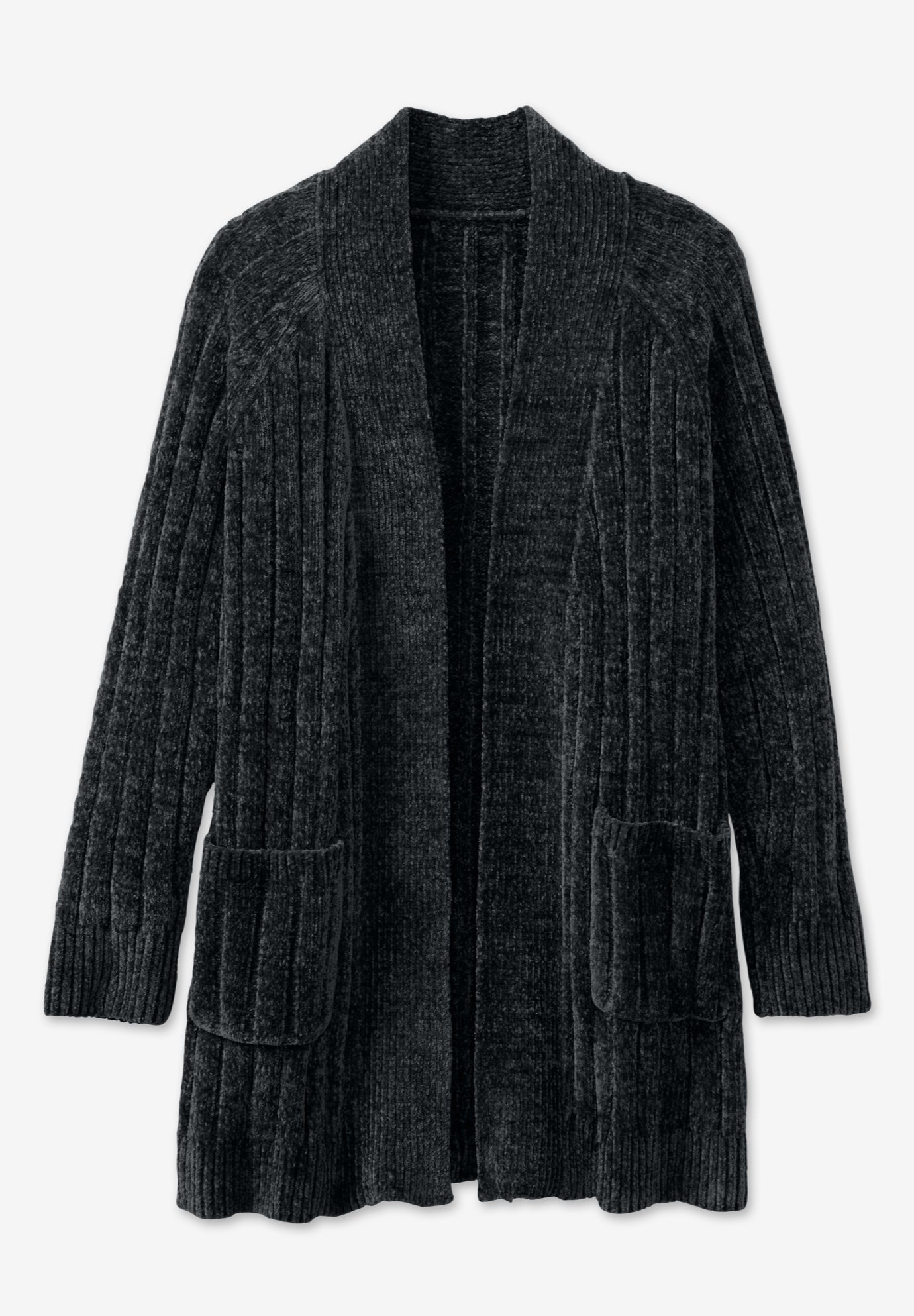 Open Front Chenille Cardigan Sweater image number 1