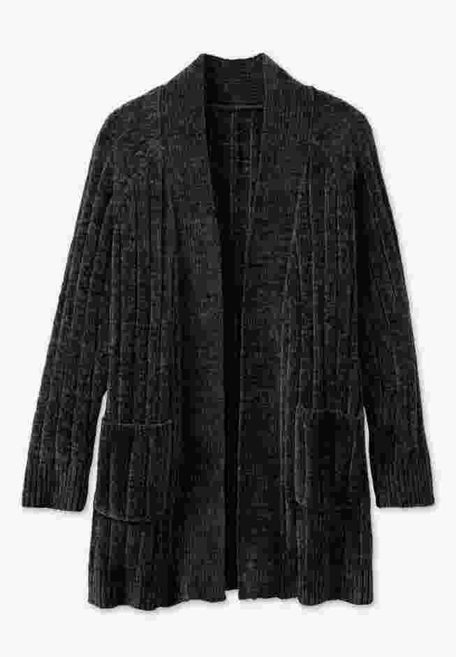 Open Front Chenille Cardigan image number 2