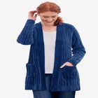 Open Front Chenille Cardigan image number null