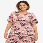 V-Neck Fit and Flare Dress image number null