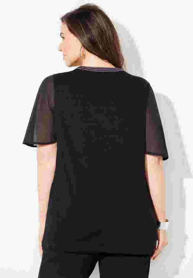 Flutter Sleeve Peasant Top image number 1